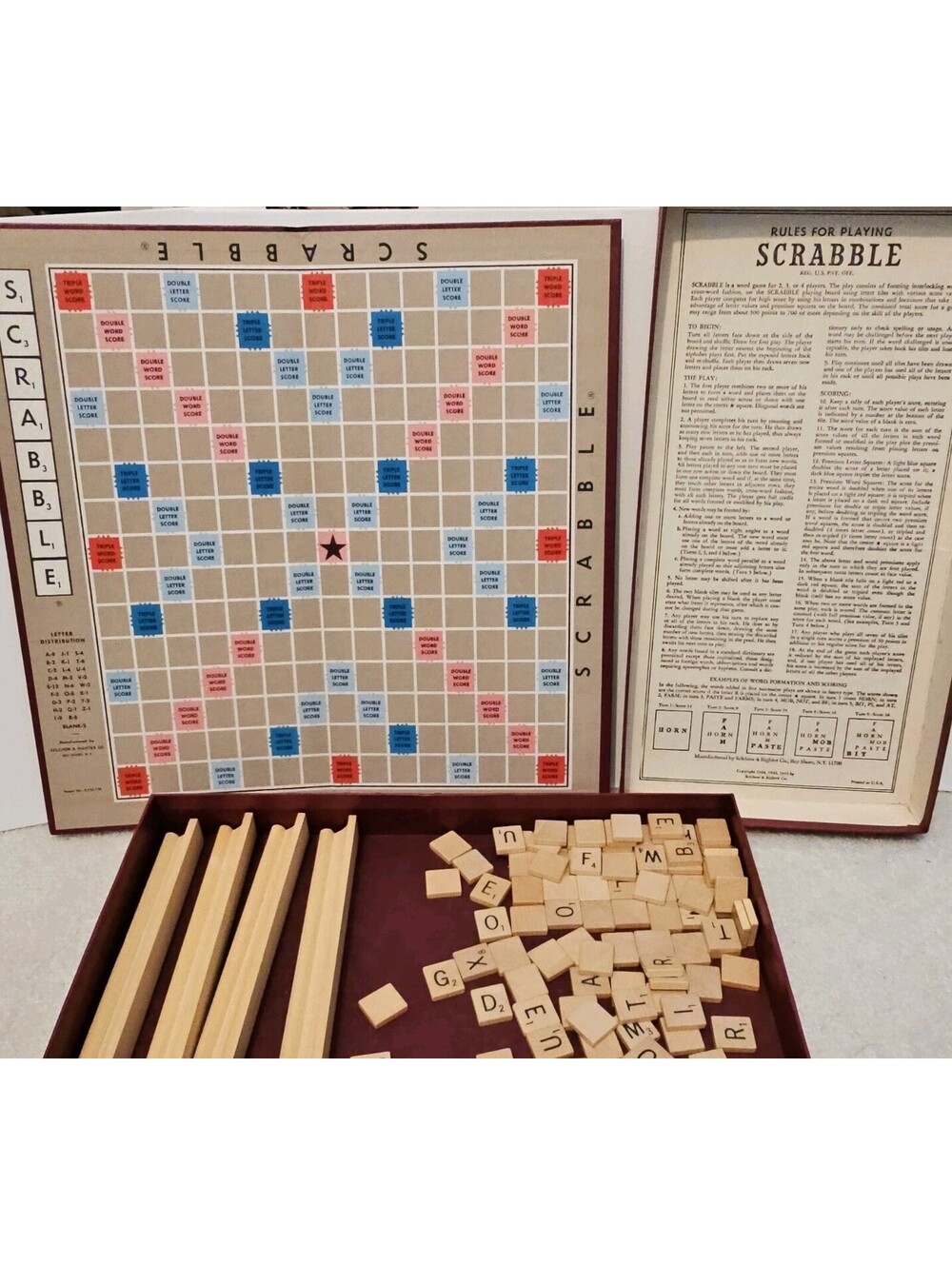 Vintage 1953 Selchow and Righter Original Scrabble Crossword Game - COMPLETE - Picture 2 of 4